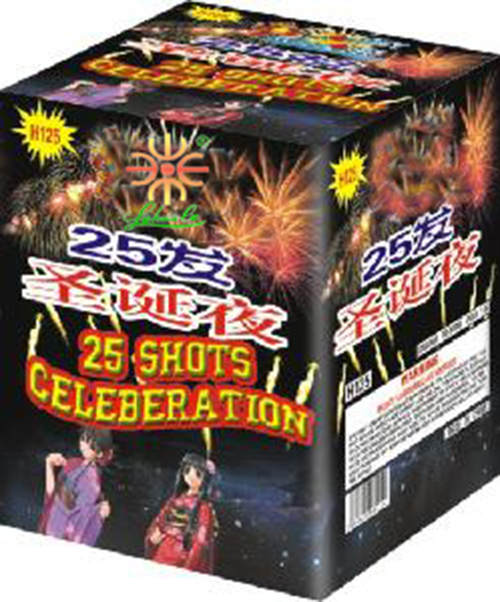 25-Shots-Cake-Fireworks-1-4G-Un0336 AAA